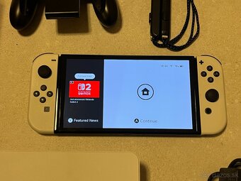 Nintendo Switch Oled model White záruka + hra - 2