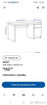 Malm, písací stol Ikea - 2