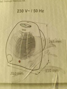 Teplovzdušný ventilátor s držiakom FK1 - 2