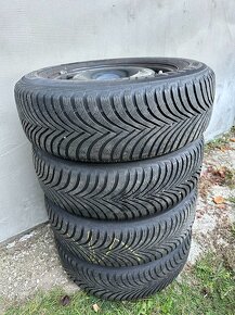 Plechové disky +Zimne pneu Michelin 195/65 R15 5x112 - 2