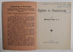 Egyház és Demokrácia - Martinovich Sándor S. J. 1918 - 2