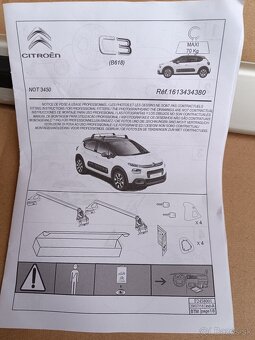 Nový strešný nosič Citroen C3 III (B618)  Od  r.v. 2016 - 2