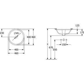 Villeroy & Boch Architectura umývadlo 40x40 cm - 2