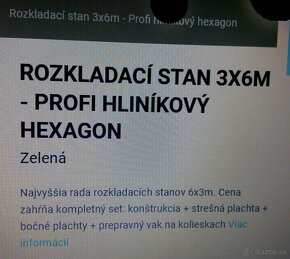 Predajný stánok - Rozkladací stan 6 x 3 m - 2