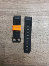 Garmin remienok fenix 5x, 6x oranžovo čierny - 2