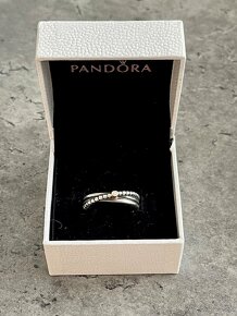 Pandora bikolór prsteň veľkosť 56 - 2