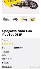 Dvojmotny zotrvacnik spojkova sada, 1.9 tdi - 2