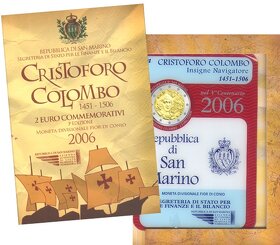 Vatikan San Marino pamatne 2 euro BU mince - 2