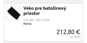 ŠKODA KAROQ Veko batožinového priestoru - 2