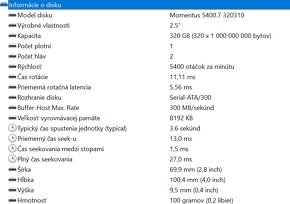 2,5 hdd 320 GB 100% zdravie vhodne do ntb - 2