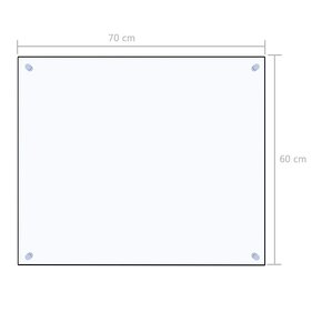 Kuchynská zástena, priehľadná 70x60 cm, tvrdené sklo - 2