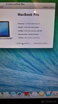 Macbook pro 2010 -i5, 4GB, 320GB, 15,4" - 2