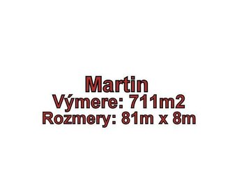 MARTIN - Záturčie pozemok o výmere 711m2 - 2