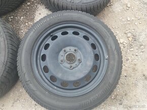 Plechove disky 5x112r16+zimne gumy 205/55r16 - 2