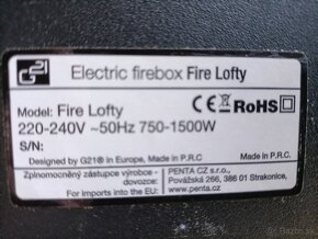 Predám elektrický krb Fire Lofty - 2