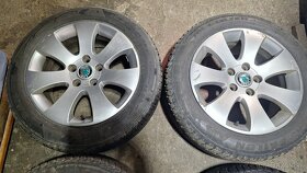 Original ALU disky Škoda 5x112 r16+zimné pneu - 2