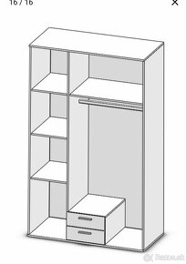 Predám šatníkovú skriňu vintage 120 cm - 2