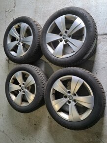 Predam Original elektrony Skoda 5x112 R17 a zimne pneu - 2