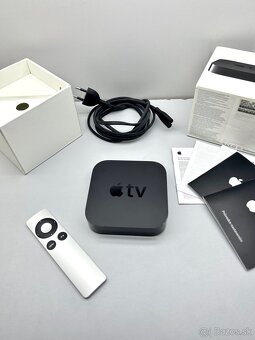 Apple TV + originál ovládač + príslušenstvo - 2