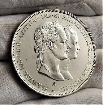 2 Zlatník 1854 A Svatební, TOP, KRÁSNÁ OSTRÁ RAŽBA - 2