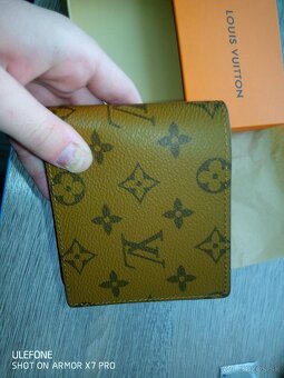 Hnedá kožená Louis Vuitton peňaženka - 2