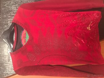 DESIGUAL originál Red dámsky svetrik S - 2