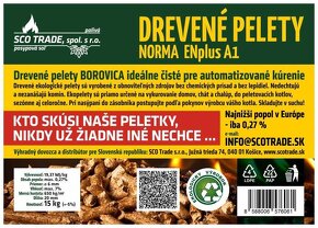 TOP - Certifikované ENplus® A1  pelety - 0,27% popol - 2