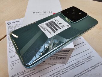 Xiaomi 14 12/256GB Jade Green - TOP stav, záruka do 07/2026 - 2