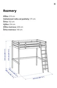 Predám poschodovú posteľ /ram IKEA - 2