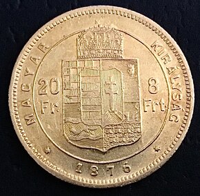 8 Zlatník/20 Frank 1876 KB FJI - 2