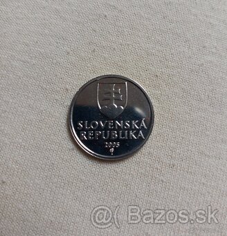 Predám vzácnu mincu 5 Sk 2005, UNC, iba 26.000 kusov - 2