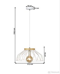 Visiaca lampa biela - 2