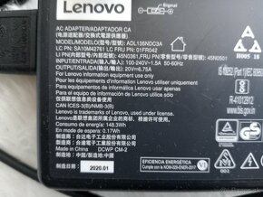 originálny adaptér pre ntb Lenovo , žltá hranatá konc. 135W - 2