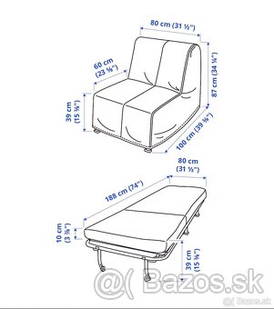 Rozkladacie kreslo LYCKSELE MURBO - 2