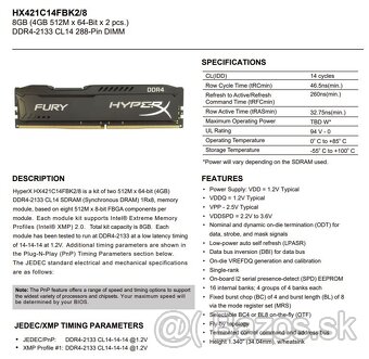 DDR4 Kingston 8GB - 2