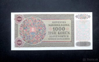 1000 korun 1940,neperforovana serie 6R4 v TOP stavu UNC  - 2