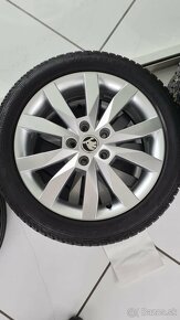 Škoda Octavia Alu disky 5x112 R17 a zimné pneumaitky Fulda - 2