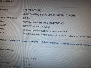 Herný počítač Intel i5-6500 4x3,30GHz.GTX 1050 Ti 4GB.8g ram - 2