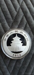 Strieborná minca 1 Oz China Panda 2014 - 2