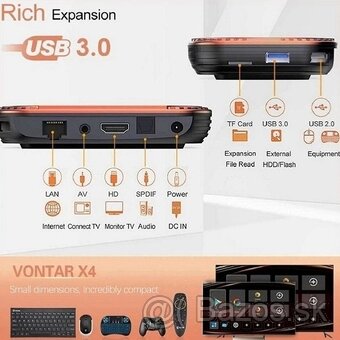 Android TV Box, Vontar X4, S905X4, 4/32 GB - 2