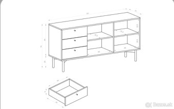 Komoda DubArtisan/Čierna 151CM - 2