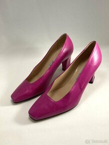 Vintage kožené topánky na podpätku Maripé - veľ. 38 - 2
