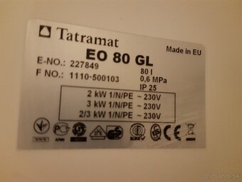 Elektrický ohrievač vody Tatramat EO 80 GL - 2