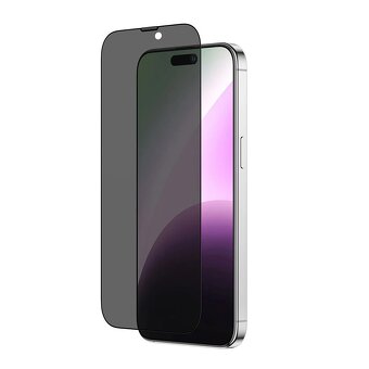 Privacy tvrdené sklo 9H iPhone 15 Pro max/plus Čierne - 2