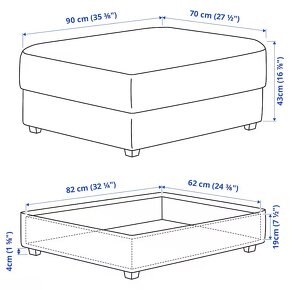 Predam gauc IKEA KIVIK s taburetkou - 2