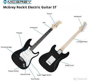 NOVÁ Elektrická gitara v štýle McGrey Rockit ST - 2