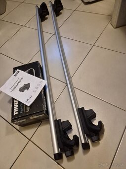 Strešný nosič/lyžiny 118 cm + THULE 757 pätky - 2