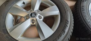 Predám originál alu set Škoda 16"-5x112+215/60r16 zimné - 2