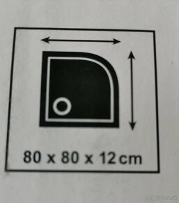 Sprchová vanička +sifón 80x80 +prislusenstvo - 2