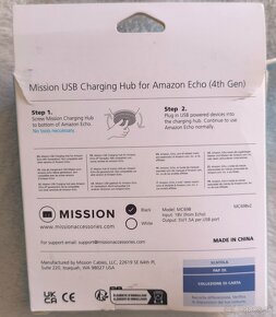 Predám Mission USB Charging Hub for Amazon Echo (4th Gen) - 2